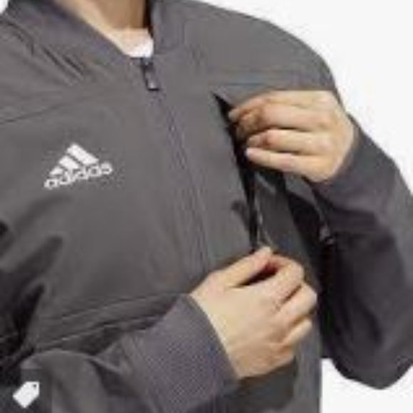 ADIDAS Women's Urban Bomber Jacket in Grey/White Sz Medium - Picture 4 of 8